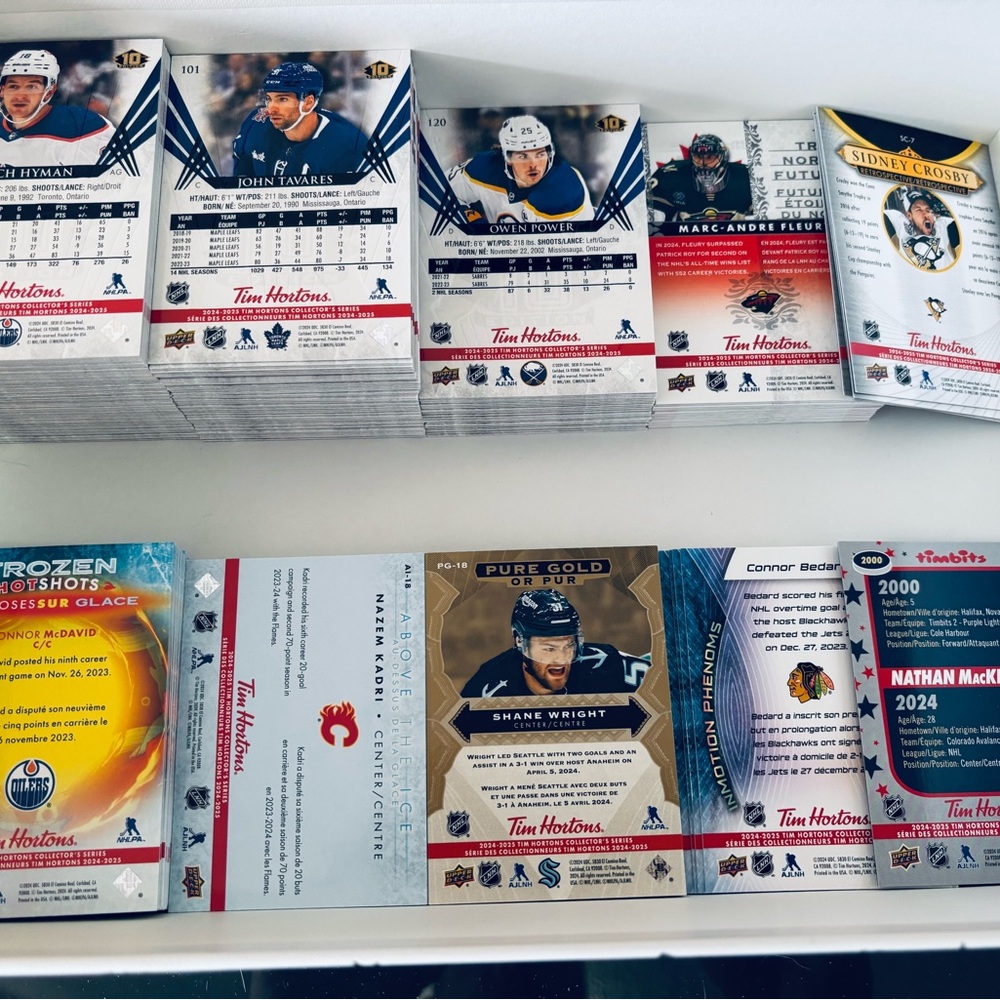 Tim Hortons 2024-2025 Hockey Trading Cards Collection
